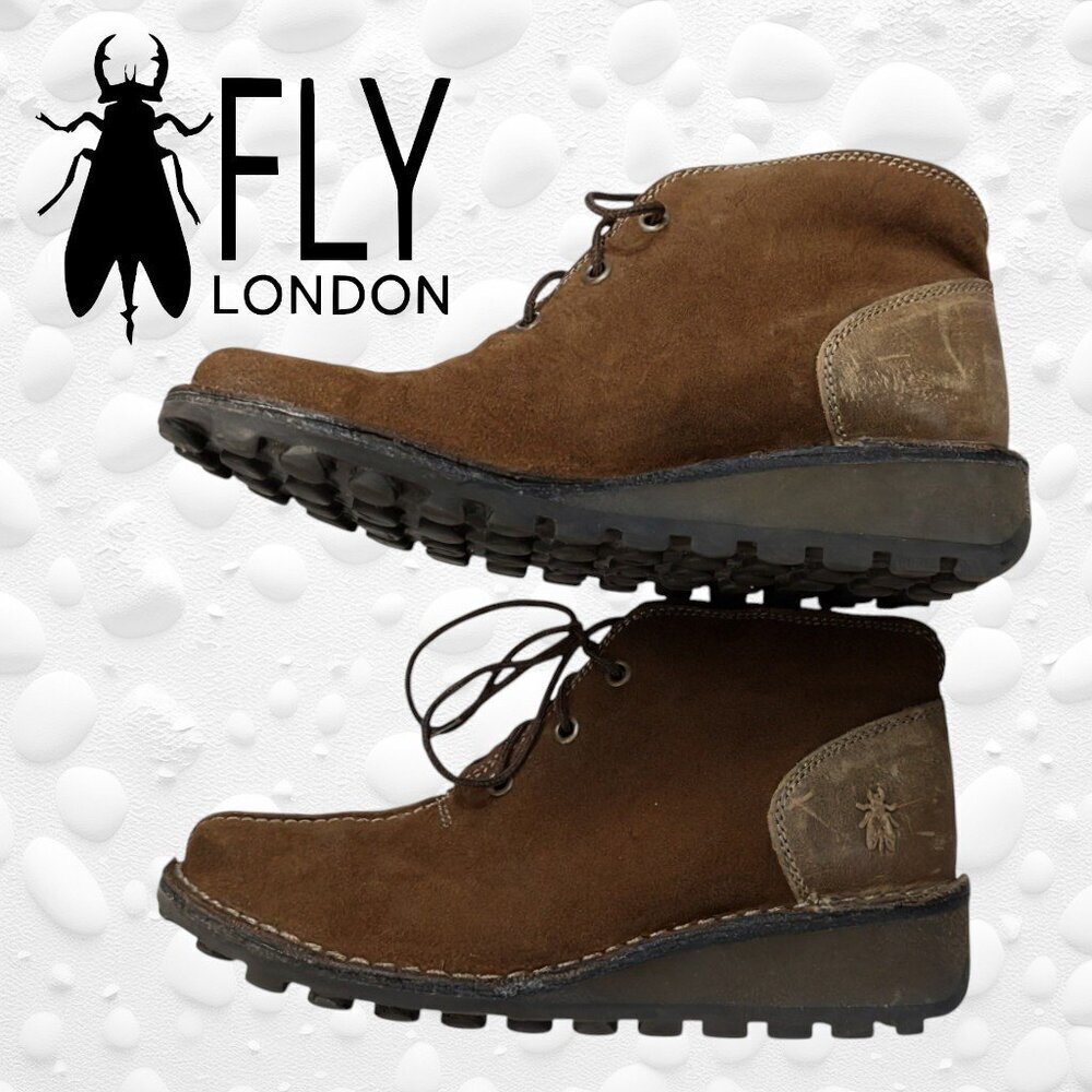Fly London Suede/Leather Chukka Boots – Size 6